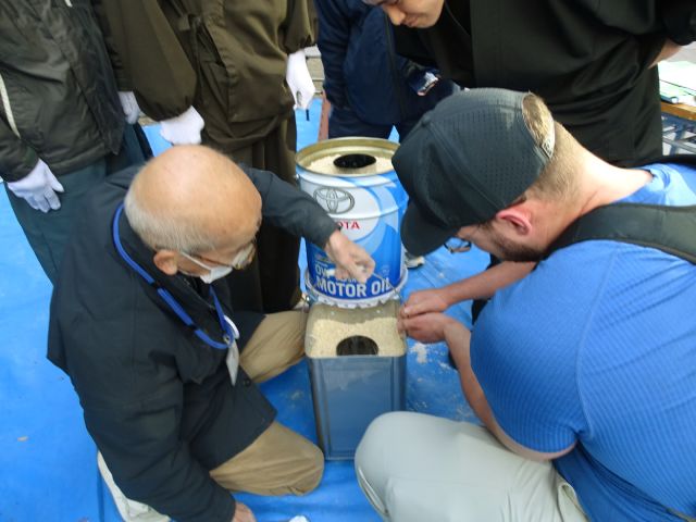 立誠学区×上鳥羽エコまちくらぶ「寺域防災ロケットストーブワークショップ」